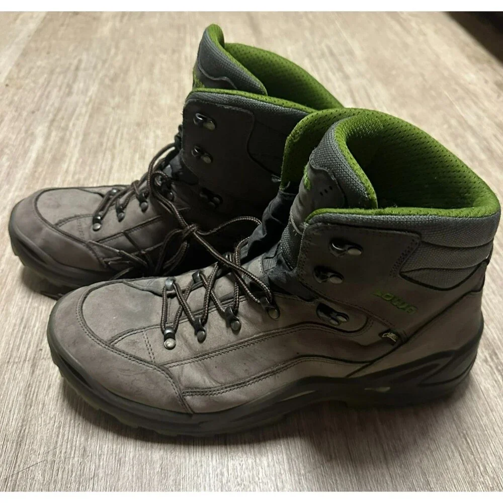 Lowa Renegade Gore-Tex GTX Mid Waterproof Olive Hiking Boots Mens 14 Vibram Sole